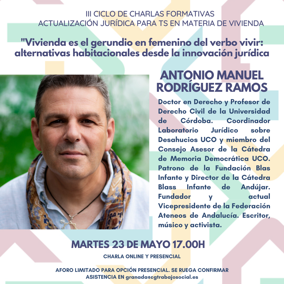 El pasado martes 23 de mayo se impartió en el Colegio una charla sobre vivienda de mano de Antonio Manuel Rodríguez Ramos
