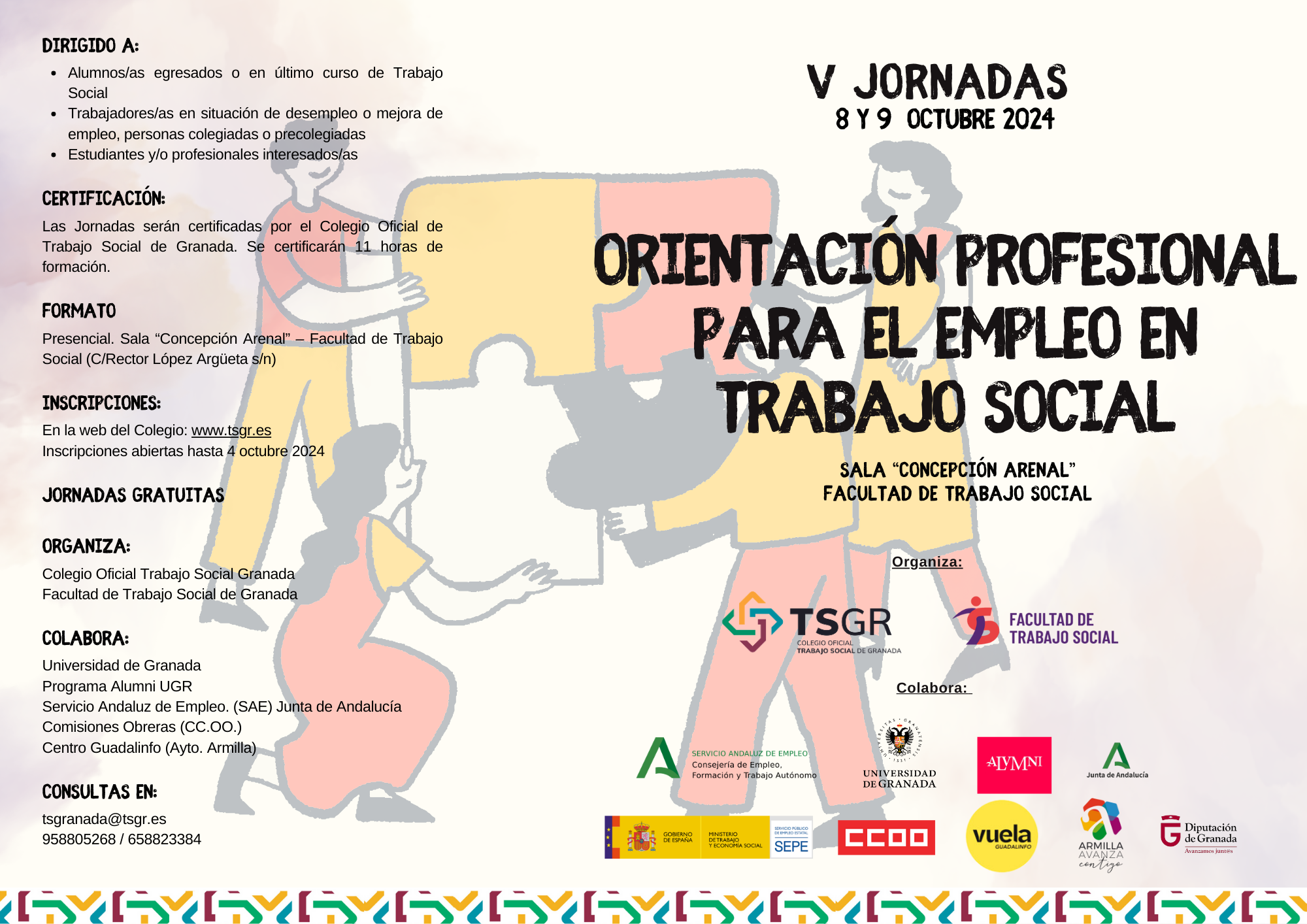 V JORNADAS DE ORIENTACIÓN PARA EL EMPLEO EN TRABAJO SOCIAL. 8 y 9 octubre