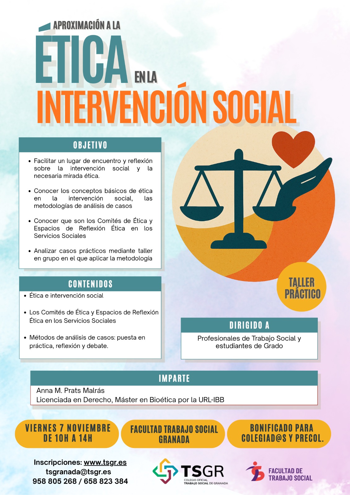 Apúntate a nuestro nuevo taller de ética en la intervención social