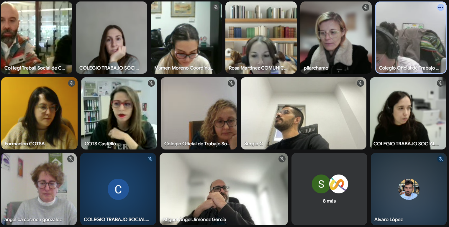 Nuestro colegio participa en la reunión de colegios de trabajo social de España para reforzar la comunicación