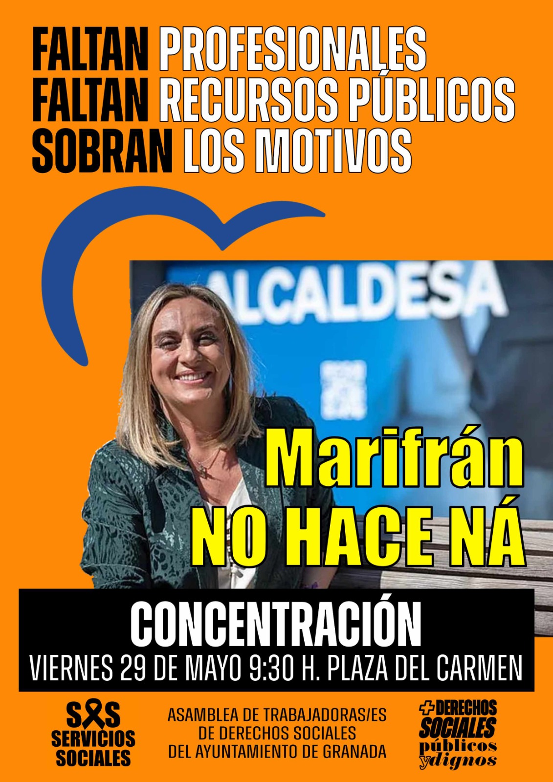 Apoyamos la concentración en defensa de unos servicios sociales públicos y dignos