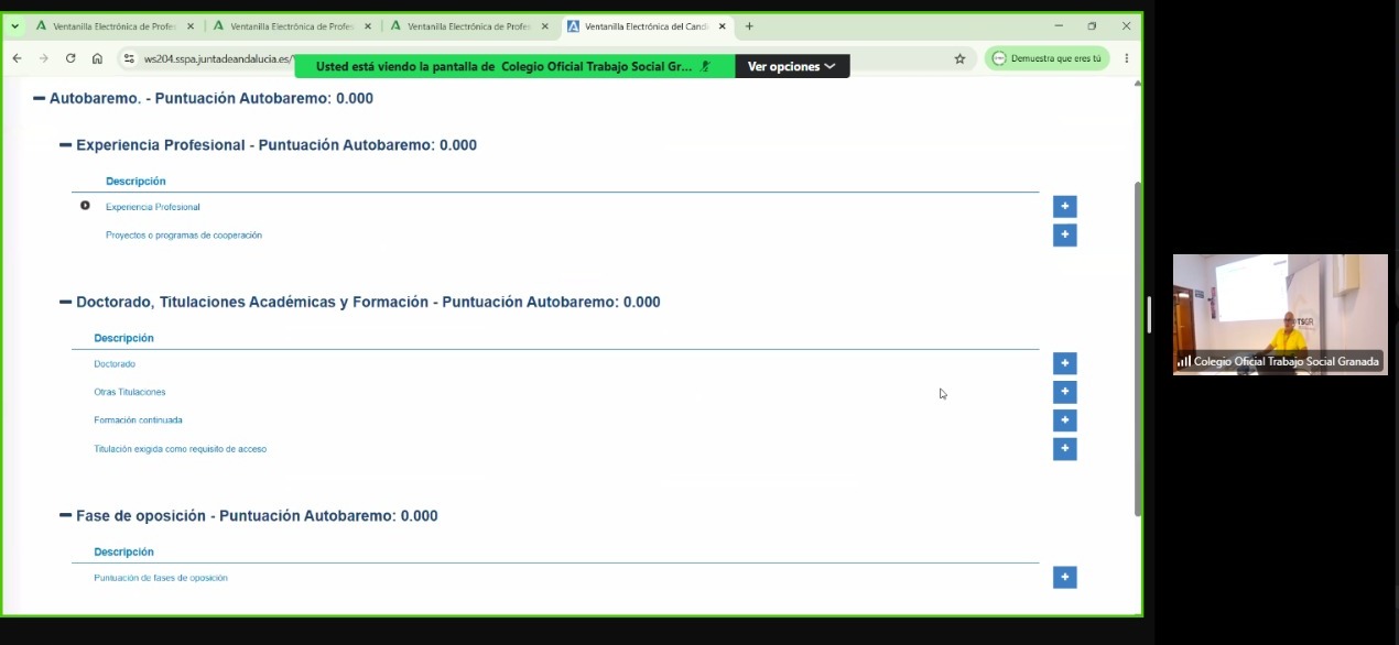 Sigue nuestro VI ciclo de webinares con la sesión sobre el autobaremo en el SAS