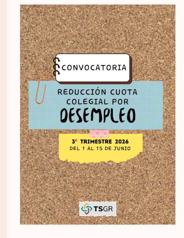 Abierta la convocatoria para solicitar la reducción de la cuota colegial por desempleo correspondiente al tercer trimestre
