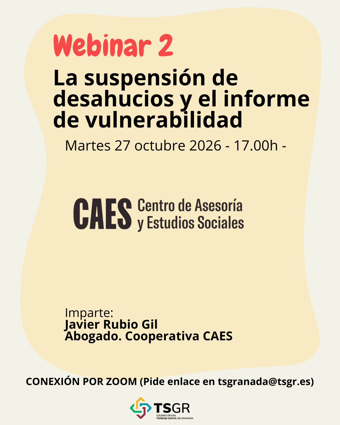 Webinar «La suspensión de desahucios y el informe de vulnerabilidad»